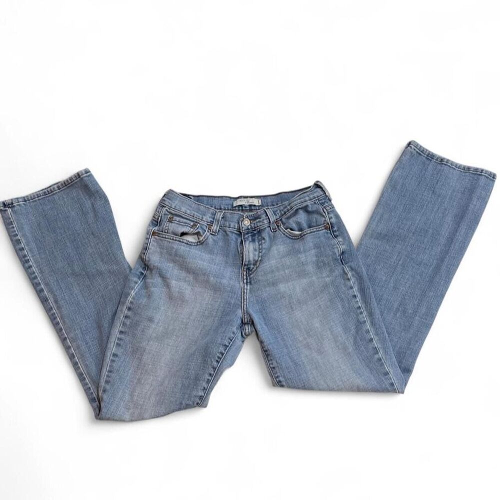 Levi-s Women's Blue and White Jeans
